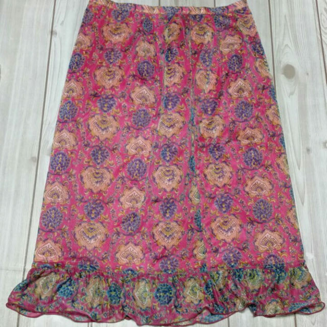 薄手フリルスカート レディースのスカート(ひざ丈スカート)の商品写真