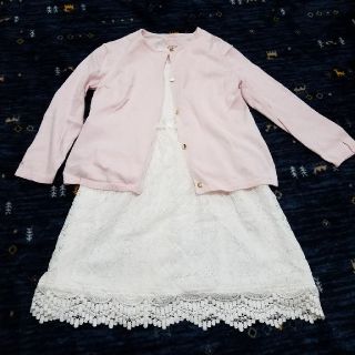 ザラキッズ(ZARA KIDS)のZARA&H&Mカーデ*ワンピセット120㎝お取り置き用(ドレス/フォーマル)