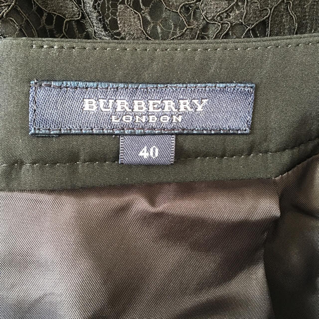 BURBERRY(バーバリー)の【美品】【大きいサイズ】バーバリー 黒レーススカート レディースのスカート(ひざ丈スカート)の商品写真