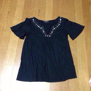 ジャスグリッティー(JUSGLITTY)のJUSGLITTY♡ビジュートップス(カットソー(長袖/七分))