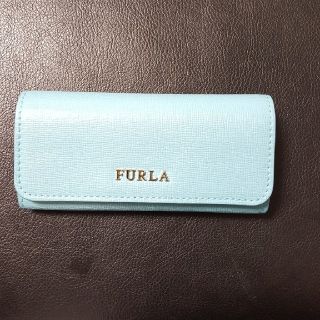 フルラ(Furla)の美品 FURLA キーケース 水色(キーケース)