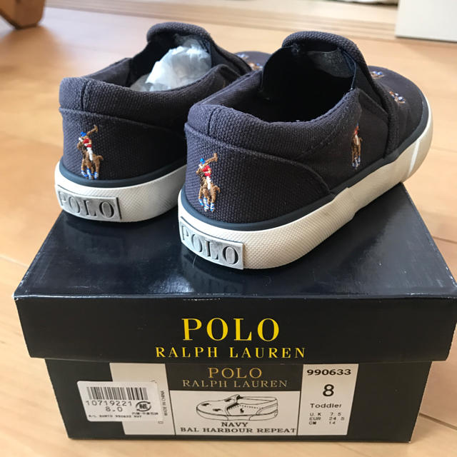 POLO RALPH LAUREN(ポロラルフローレン)の値下げ。ラルフローレン ベビーシューズ スリッポン 14㎝ キッズ/ベビー/マタニティのベビー靴/シューズ(~14cm)(スリッポン)の商品写真