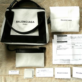 バレンシアガ(Balenciaga)の美品☆バレンシアガ ネイビーカバス XS 2wayバッグ(トートバッグ)