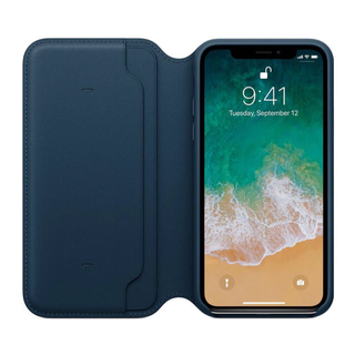 アップル(Apple)のiphone x Leather Folio アップル純正手帳型ケース(iPhoneケース)