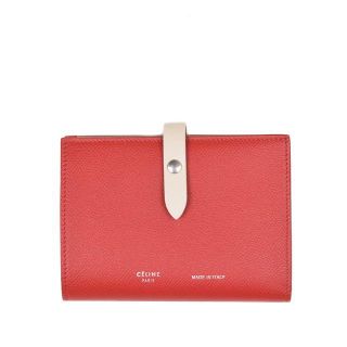 セリーヌ(celine)のCELINE セリーヌ バイカラー レッド財布 Medium(財布)