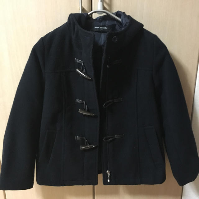pom ponette - ポンポネット ジュニア ダッフルコート 140 ネイビーの