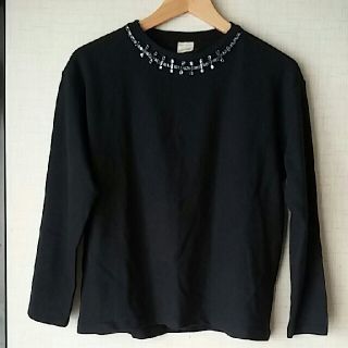 ザラ(ZARA)の新品★zara girls★ビジュー襟付カットソー　11/12　152(Tシャツ/カットソー)