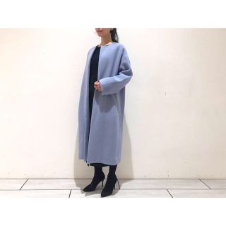 M-premier - BLENHEIM ダブルメルトンノーカラーコート