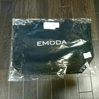 エモダ(EMODA)のEMODA キャンバストートバッグ ブラック 新品タグ付き(トートバッグ)
