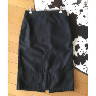 マディソンブルー バックサテンタイトスカート ブラック 01サイズ(ひざ丈スカート)