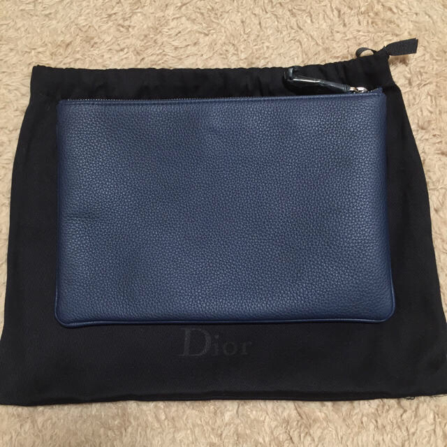 ディオール・オム DIOR HOMME フランソワ バール 2FBCA161XXQ ポーチ クラッチバッグ ナイロン/レザー ブラック 美品