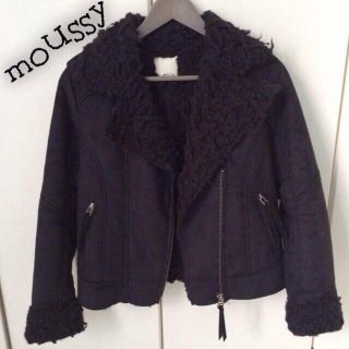 マウジー(moussy)のmoussy フェイクムートンライダース(ライダースジャケット)