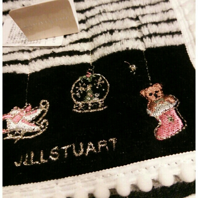 JILLSTUART(ジルスチュアート)の訳有り ジルスチュアート 新品 タオルハンカチ JILLSTUART 白黒 ★ レディースのファッション小物(ハンカチ)の商品写真