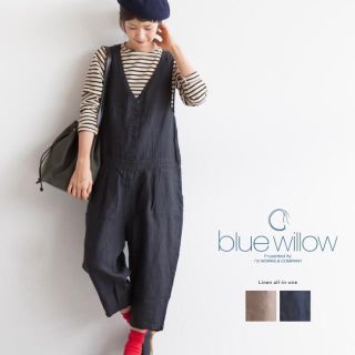 新品☆blue willow☆リネンサロペット(サロペット/オーバーオール)