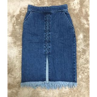 マウジー(moussy)のmoussy デニムスカート 新品未使用(ひざ丈スカート)