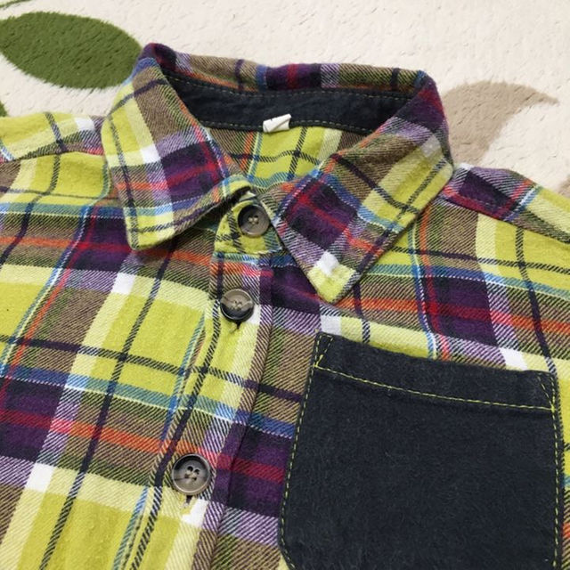 キッズ ネルシャツ キッズ/ベビー/マタニティのキッズ服男の子用(90cm~)(Tシャツ/カットソー)の商品写真