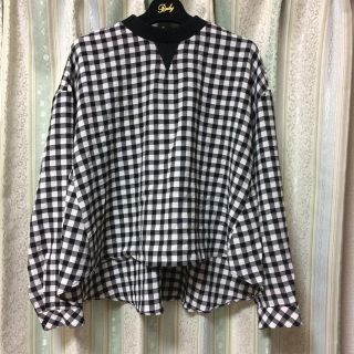 ザラ(ZARA)のザラ 長袖 チェック トップス 新品(カットソー(長袖/七分))