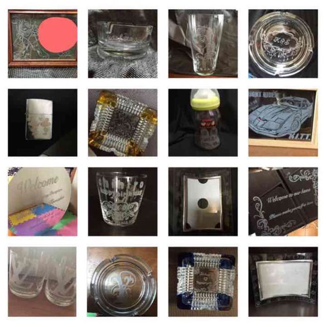 ガラス彫刻♡オーダーメイド インテリア/住まい/日用品のインテリア小物(灰皿)の商品写真