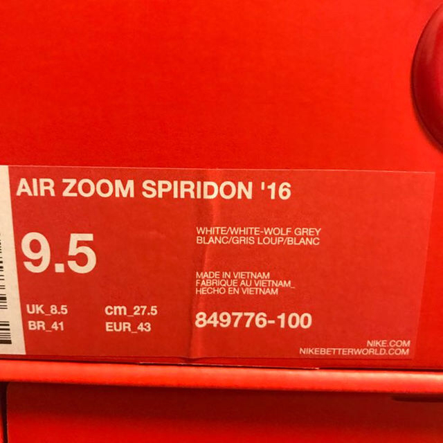 NIKE(ナイキ)のNIKE AIR ZOOM SPIRIDON '16 スピリドン 27.5cm メンズの靴/シューズ(スニーカー)の商品写真