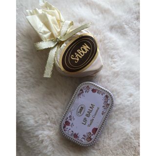 サボン(SABON)のタイムセール！送料込み☆サボン/石鹸&リップバームセット/新品・未使用(リップケア/リップクリーム)