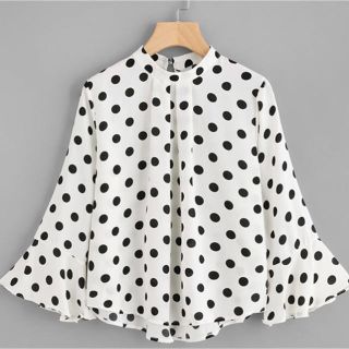 ザラ(ZARA)の【新品】ドットシフォンブラウス  (シャツ/ブラウス(長袖/七分))