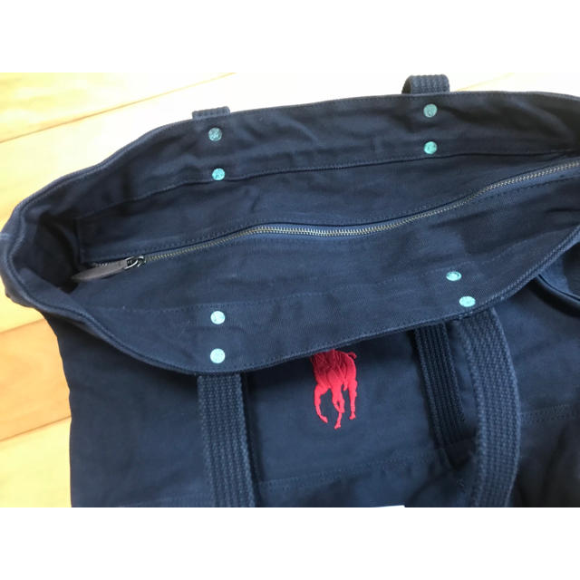 Ralph Lauren(ラルフローレン)のラルフローレン トートバック ネイビー 赤 レディースのバッグ(トートバッグ)の商品写真