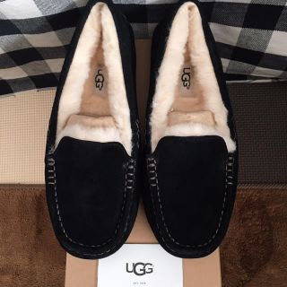 アグ(UGG)のらんらん様専用【新品】UGG アンスレー モカシン（ブラック:約23㎝）(スリッポン/モカシン)