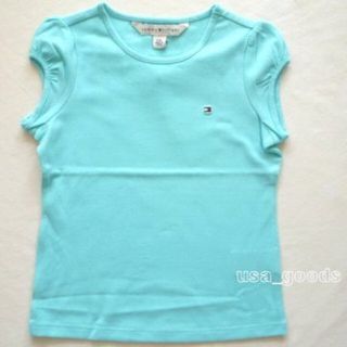 トミーヒルフィガー(TOMMY HILFIGER)の90 95 トミーヒルフィガー Tシャツ カットソー 3T 水色 パフスリーブ(Tシャツ/カットソー)