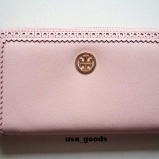 トリーバーチ(Tory Burch)の新品 トリーバーチ 長財布 ピンク 革 ロビンソン ジップ お財布(財布)