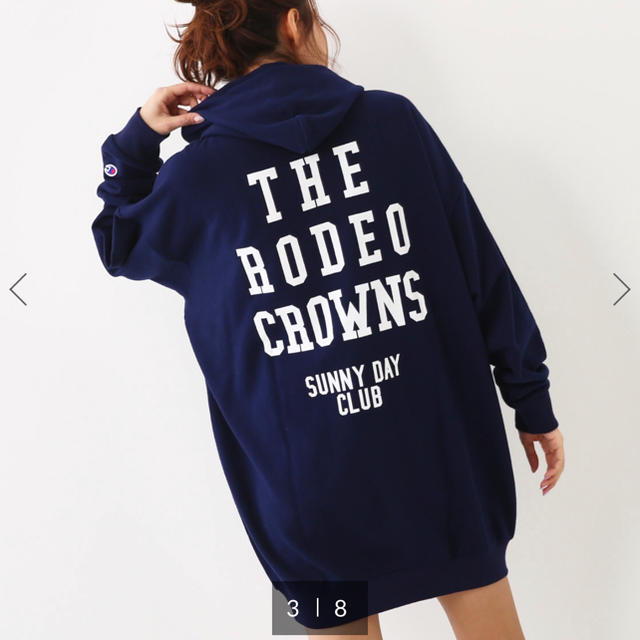 RODEO CROWNS(ロデオクラウンズ)のロデオクラウンズチャンピオンコラボワンピ レディースのワンピース(ひざ丈ワンピース)の商品写真