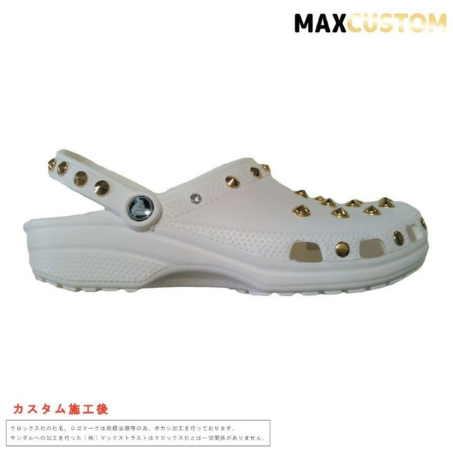 crocs(クロックス)のクロックス crocs ネオパンク カスタム 白 金 サイズ22～30cm 新品 メンズの靴/シューズ(サンダル)の商品写真