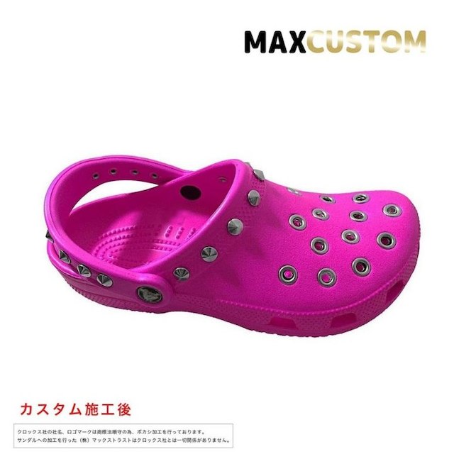 クロックス crocs パンク カスタム ピンク 22～25cm 新品