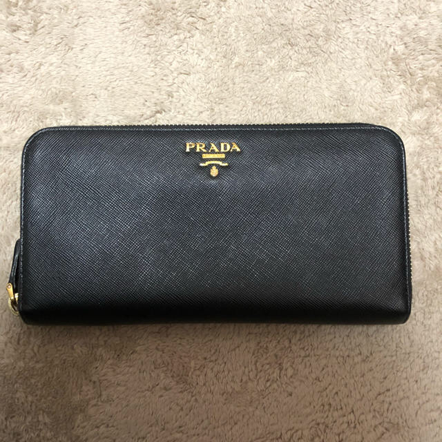 激安特価 PRADA プラダ 長財布 サフィアーノ ロングウォレット 黒 -財布