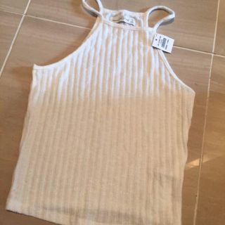 アバクロンビーアンドフィッチ(Abercrombie&Fitch)のt.m 様専用 サマーニット 白 アバクロ(カットソー(半袖/袖なし))