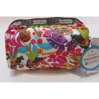 レスポートサック(LeSportsac)の新品！レスポートサック ハワイ限定ポーチ　フラ柄 コスメポーチ(ポーチ)