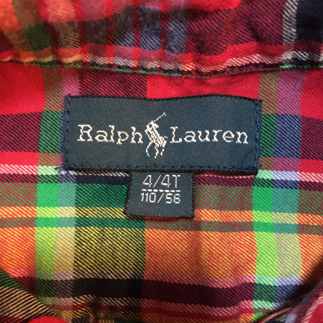 Ralph Lauren(ラルフローレン)のラルフローレン チェックシャツ110 キッズ/ベビー/マタニティのキッズ服男の子用(90cm~)(ブラウス)の商品写真
