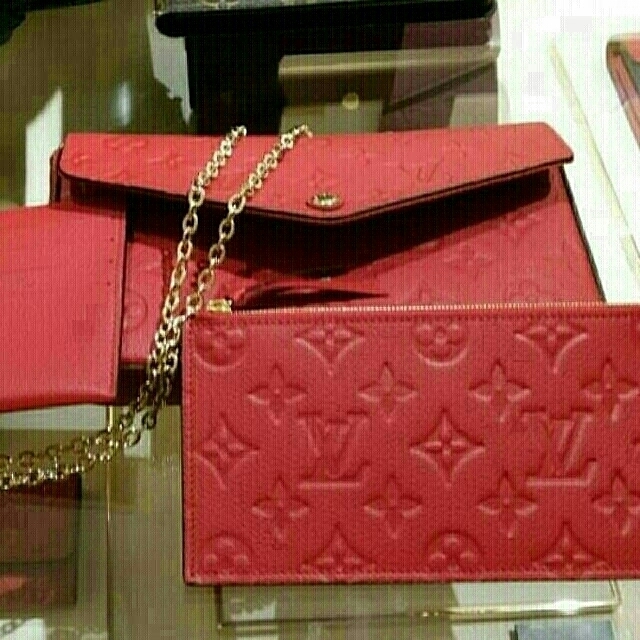 オープニング 大放出セール チェーン ルイヴィトン - VUITTON LOUIS ウォレット 】一度のみ使用☆ 美品 ショルダー【 ハンドバッグ
