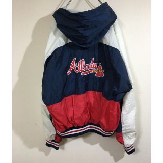 90s  ナイロンジャケット パーカー FELCO Atlanta Braves(ナイロンジャケット)