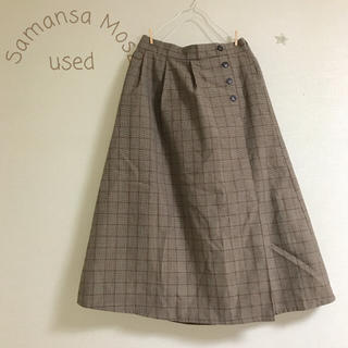 サマンサモスモス(SM2)の＼Samansa Mos2 グレンチェックスカート／(ロングスカート)