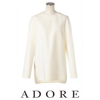 アドーア(ADORE)の【最終価格】定番☆定価31320円 アドーア プルオーバー ブラウス 白 38(チュニック)