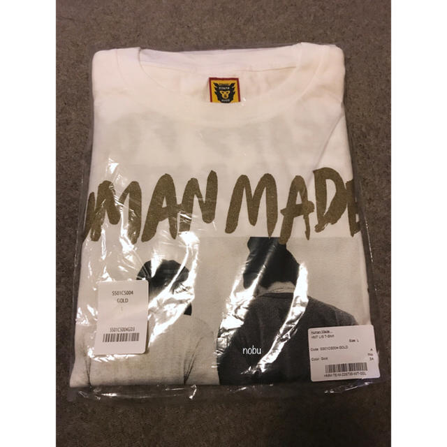 三代目 J Soul Brothers(サンダイメジェイソウルブラザーズ)の新品 L【HUMAN MADE for STUDIO SEVEN】ロンT 青 金 メンズのトップス(Tシャツ/カットソー(七分/長袖))の商品写真