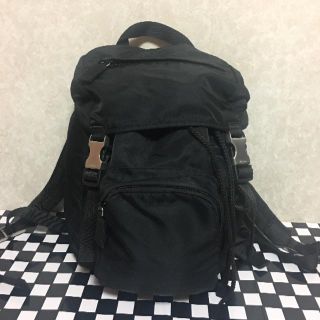 プラダ(PRADA)の小豆最中様専用◆プラダ  ナイロン  リュック  ブラック  V140(リュック/バックパック)