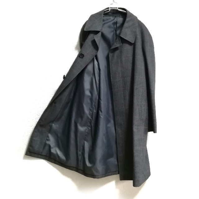 COMME des GARCONS(コムデギャルソン)のグレンチェック ステンカラーコート ロングコート メンズのジャケット/アウター(ステンカラーコート)の商品写真