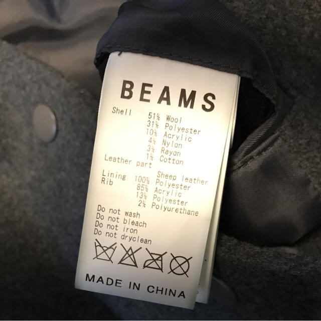 BEAMS ビームス スタジャン 黒グレー #L