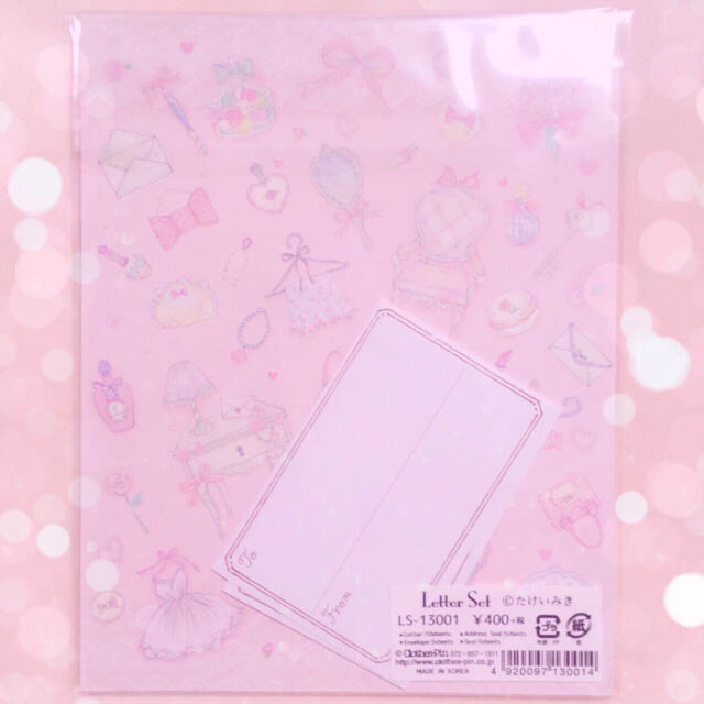 ♡たけいみき♡レターセット♡ピンク♡ ハンドメイドの文具/ステーショナリー(カード/レター/ラッピング)の商品写真