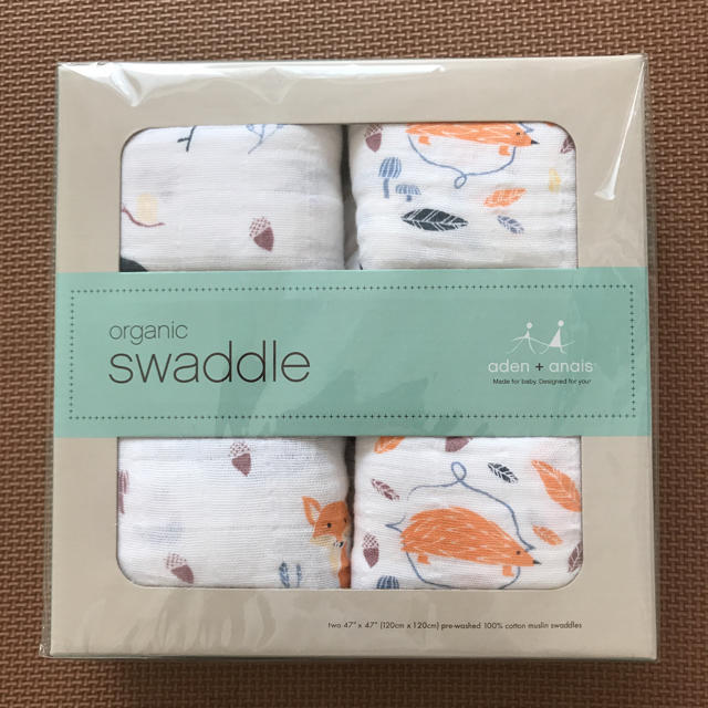 aden+anais(エイデンアンドアネイ)のaden+ anais organic swaddle おくるみ キッズ/ベビー/マタニティのこども用ファッション小物(おくるみ/ブランケット)の商品写真