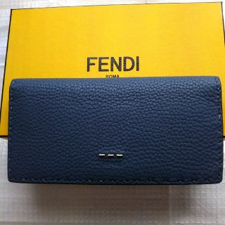 フェンディ(FENDI)のmorishi様専用FENDI セレリア コンチネンタルウォレット長財布ネイビー(長財布)