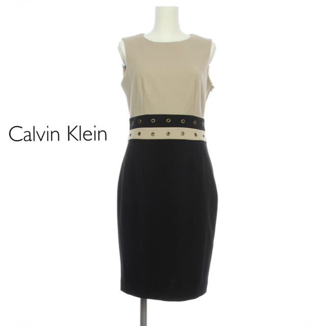 Calvin Klein ウエストスタッズデザイン膝丈ワンピース 新品のサムネイル
