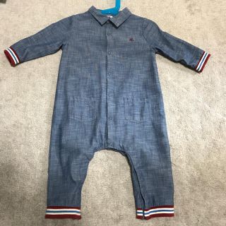 プチバトー(PETIT BATEAU)のプチバトー デニムオールインワン(シャツ/カットソー)