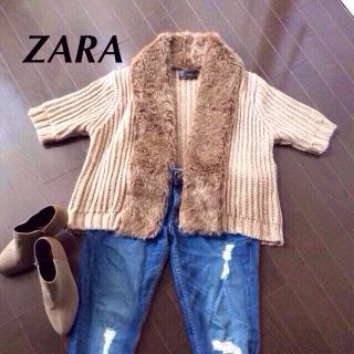 ザラ(ZARA)のZARA秋コーデ♡ファーカーディガン(カーディガン)